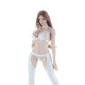 i8 TOYS JIAOU DOLL J022X-02B 1/6 Scale Doll Clothes Sexy SM Fun Uniform Rivet Style for 12 Inch Female Action Figures (White)