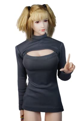 i8 TOYS JIAOU DOL J021X-22F 1/6 Scale Women Long Thoracotomy T-shirt for 12 Inch Female Action Figure (Grey)