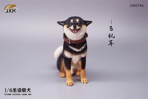 i8 TOYS JXK JXK074A 1/6 Scale Sitting Shiba Inu Animal Dog Model GK Ornament for 12 Inch Phicen Doll