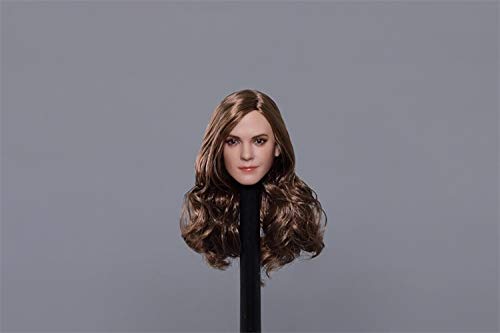 i8 TOYS 1/6 Scale Figure Accessories European Beauty Head with Long Curly Hair Female Head Sculpture for 12 Inch Female Doll