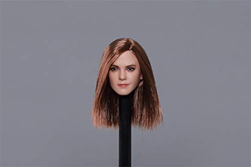 i8 TOYS 1/6 Scale Figure Accessories European Beauty Head with Long Straight Hair Female Head Sculpture for 12 Inch Female Doll