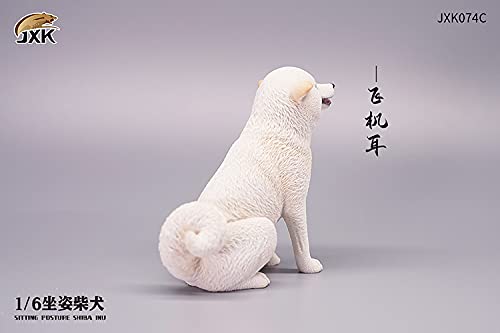 i8 TOYS JXK JXK074C 1/6 Scale Sitting Shiba Inu Animal Dog Model GK Ornament for 12 Inch Phicen Doll