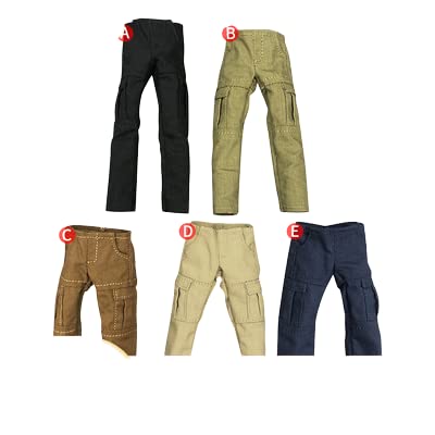 i8 TOYS i8 TOYS MWR 1/12 Scale Male Accessories Casual Overalls for 6 inch Man Collectible Action Figure A (Black)