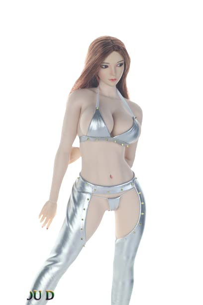 i8 TOYS JIAOU DOLL J022X-02D 1/6 Scale Doll Clothes Sexy SM Fun Uniform Rivet Style for 12 Inch Female Action Figures (Silver)