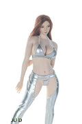 i8 TOYS JIAOU DOLL J022X-02D 1/6 Scale Doll Clothes Sexy SM Fun Uniform Rivet Style for 12 Inch Female Action Figures (Silver)