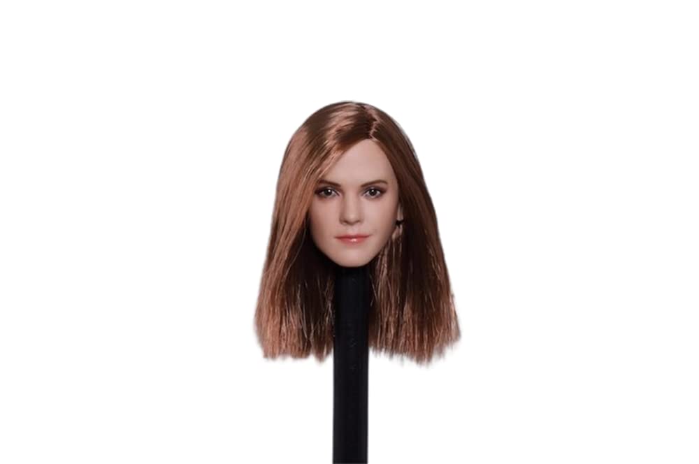 i8 TOYS 1/6 Scale Figure Accessories European Beauty Head with Long Straight Hair Female Head Sculpture for 12 Inch Female Doll