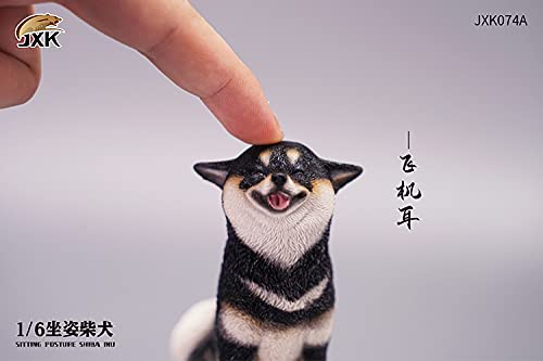 i8 TOYS JXK JXK074A 1/6 Scale Sitting Shiba Inu Animal Dog Model GK Ornament for 12 Inch Phicen Doll
