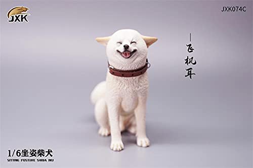 i8 TOYS JXK JXK074C 1/6 Scale Sitting Shiba Inu Animal Dog Model GK Ornament for 12 Inch Phicen Doll