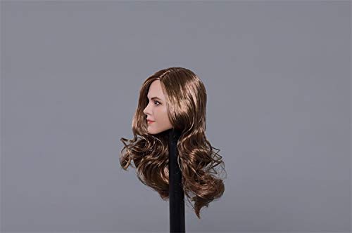 i8 TOYS 1/6 Scale Figure Accessories European Beauty Head with Long Curly Hair Female Head Sculpture for 12 Inch Female Doll
