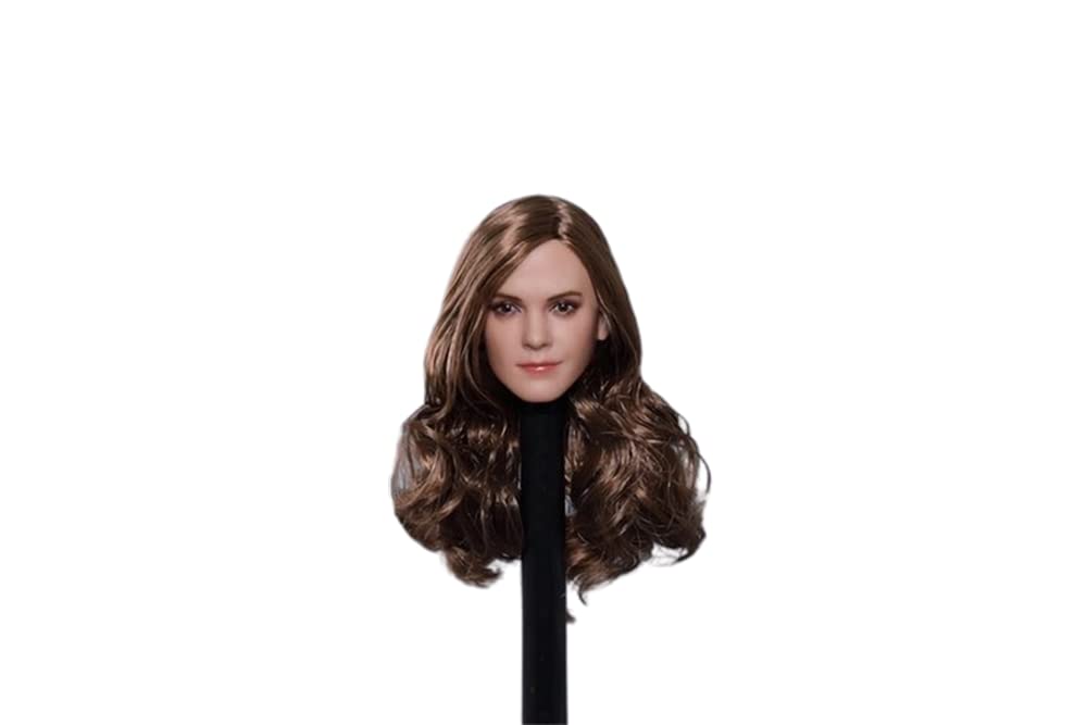 i8 TOYS 1/6 Scale Figure Accessories European Beauty Head with Long Curly Hair Female Head Sculpture for 12 Inch Female Doll