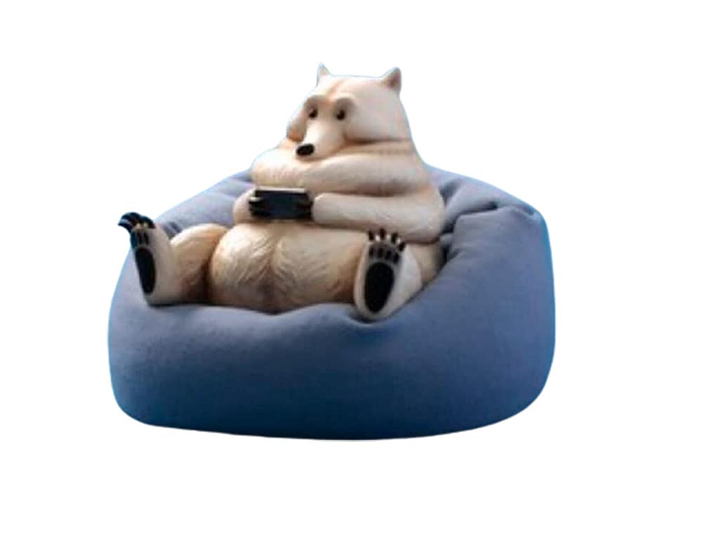 MonaMojiang Lazy animal series cute figurines Polar bear