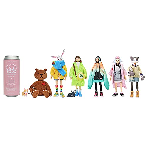 1/10 scale fashion Pet hospital series cute animal doll collectible figurines（1PC random）