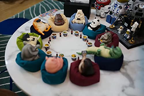 MonaMojiang Lazy animal series cute figurines Polar bear
