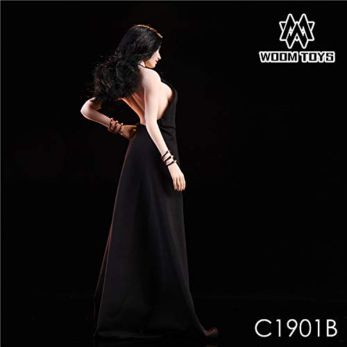 WOOM TOYS C1901 1/6 scale accessories clothes evening dress bracelet for 12 inch female sexy lady action figure black