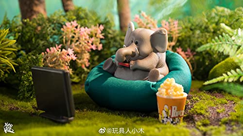 MonaMojiang Lazy animal series cute figurines elephant，15+ & adults