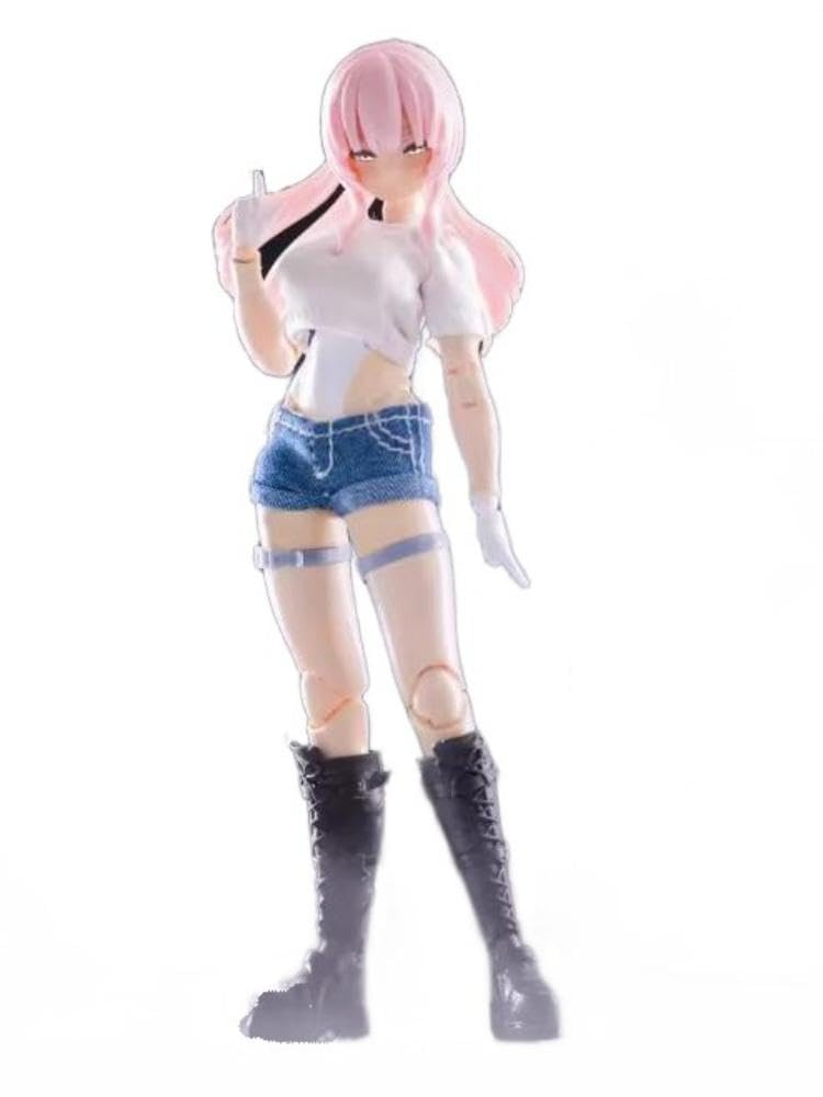 1/12 scale female clothes Short sleeved shorts set for 6 inch mecha girl woman action figure