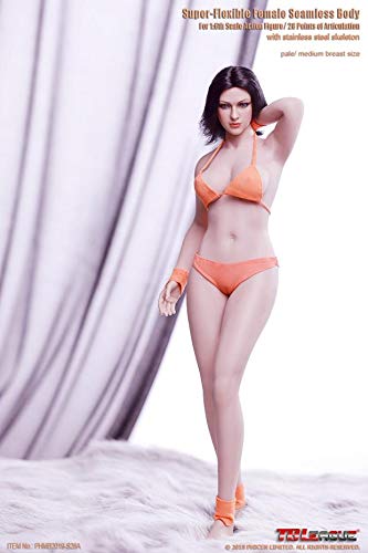 YSBRING TBLeague 1/6 Scale Super-Flexible Female Seamless Body Realistic Plump Full Silicone Body Figure Dolls (S28A, Pale)
