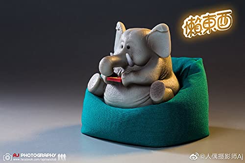 MonaMojiang Lazy animal series cute figurines elephant，15+ & adults