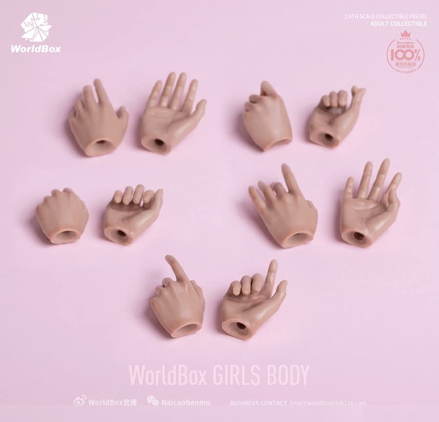 YSBRING worldbox AT202 1/6 Scale Female Seamless Body 12 Inch Collectible Doll Fat Leg Version (Suntan Skin)