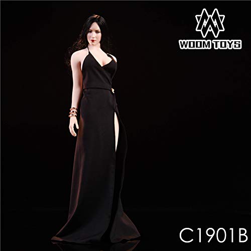 WOOM TOYS C1901 1/6 scale accessories clothes evening dress bracelet for 12 inch female sexy lady action figure black