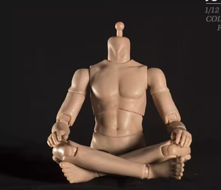 JIAOU DOLL 1/12 scale male body Movable muscle male model no head for 6 inch man action figure