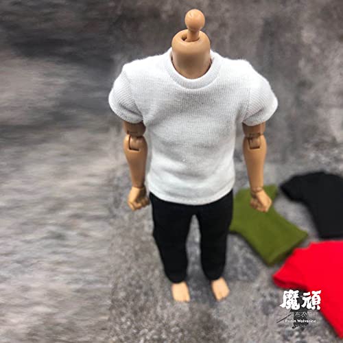 i8 TOYS MWR 1/12 scale male accessories clothes T shirt for 6 inch man collectible action figure Yellow R