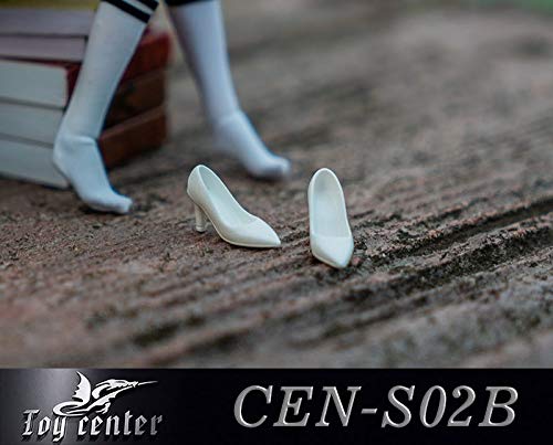 i8 TOYS Toy Center CEN-S02B 1/12 Scale Figure Doll Accessories Sexy Trendy High Heels Shoes for 6 Inch Female Action Figure (White)