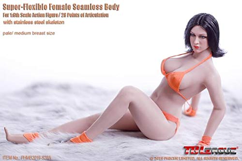 YSBRING TBLeague 1/6 Scale Super-Flexible Female Seamless Body Realistic Plump Full Silicone Body Figure Dolls (S28A, Pale)