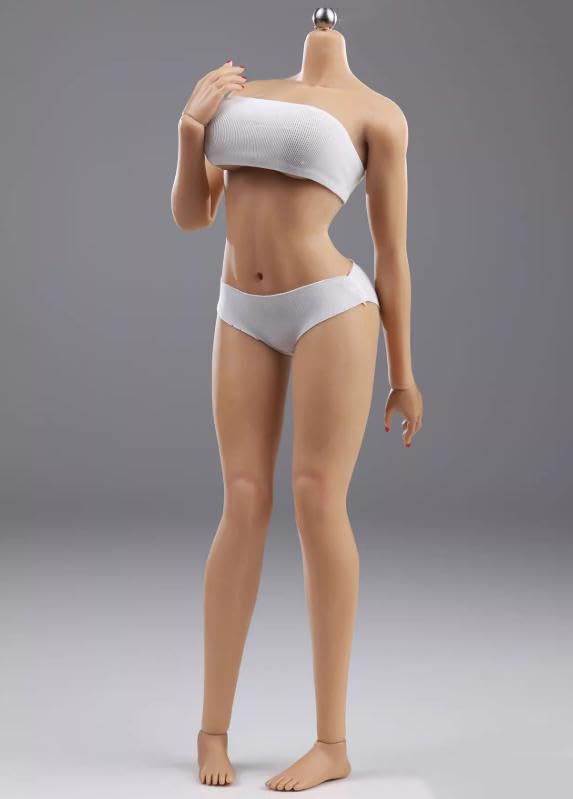 JIAOU DOLL 1/6 Scale Female Body,12 inch seamless figure body super flexible Big Bust Miniature Action Figure