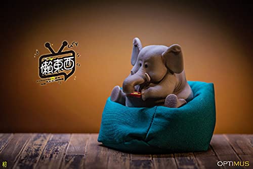 MonaMojiang Lazy animal series cute figurines elephant，15+ & adults