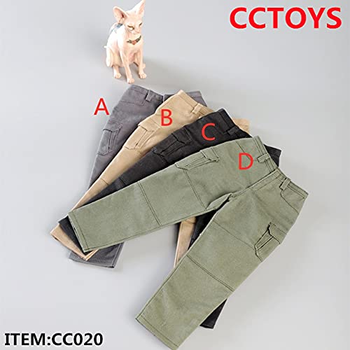 YSBRING CCTOYS CC020C 1/6 Sclae Accessories Clothes Combat Pants for 12 Inch Male Collectible Strong Body Action Figure (Black)