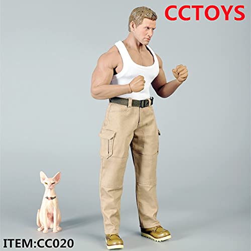 YSBRING CCTOYS CC020B 1/6 Sclae Accessories Clothes Combat Pants for 12 Inch Male Collectible Strong Body Action Figure (Sandy)