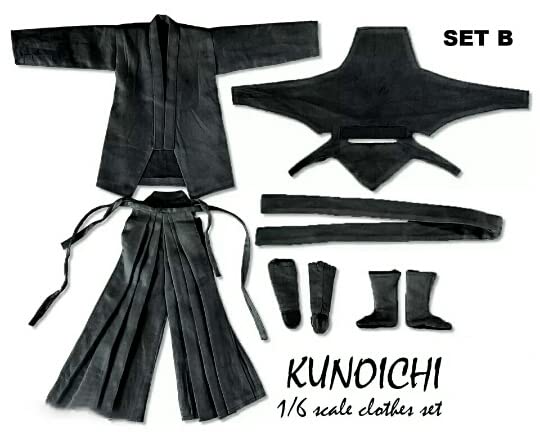 i8 TOYS TOYS DAO 1/6 Scale Women's Clothing Japanese Ninja Suit for 12 Inch Female Doll Black (TDA-04B)