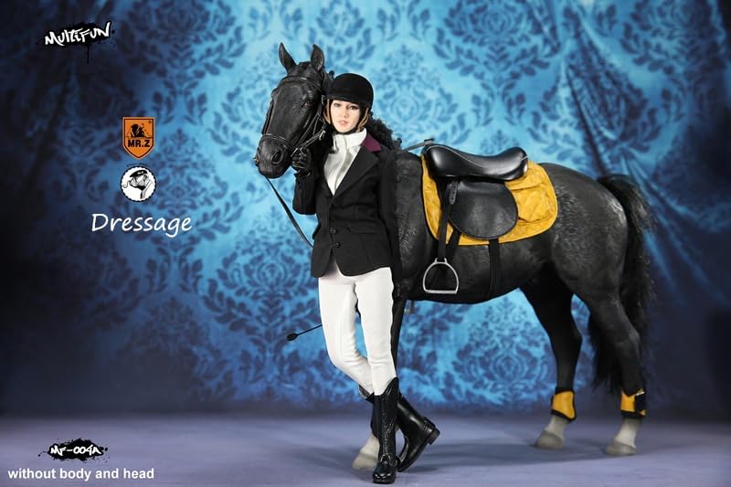 MR.Z MULTIFUN 1/6 scale Women's Equestrian Clothing Set with Racehorse Model for 12 inch female action figure MF004A