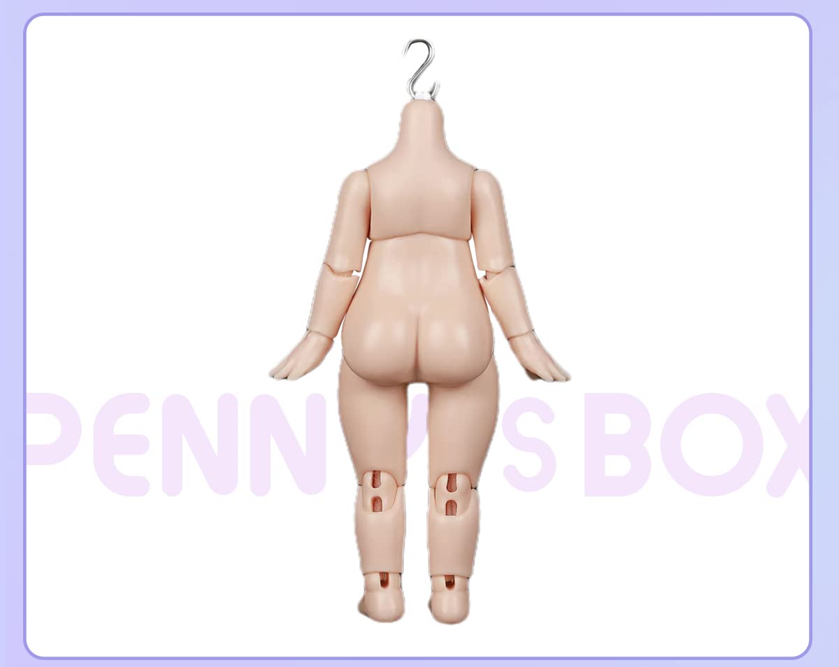 i8 TOYS Penny's Box Natural Mystery ob11 5 Inch Doll Body Super Movable Joint (Without Head, Apricot)