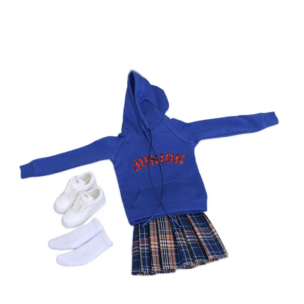 YSBRING Cdtoys CD017D 1/6 Scale Doll Clothes Hoodie Pleated Skirt Suit for 12 Inch Collectible Female Action FIgure Body