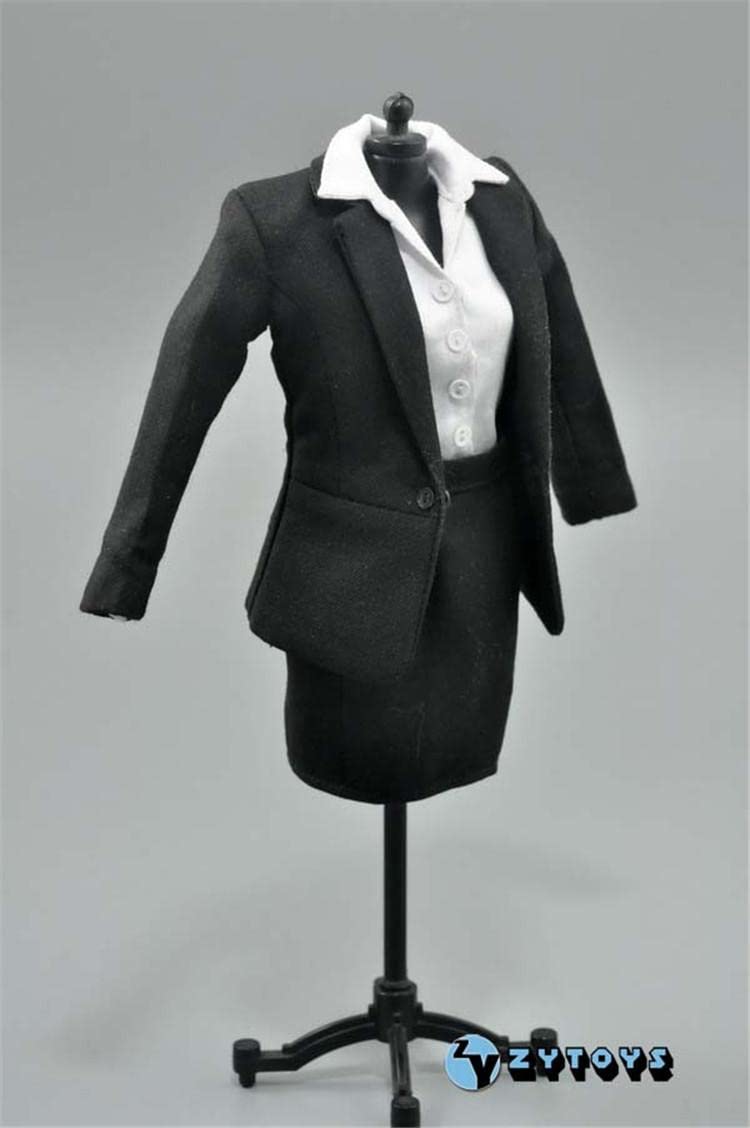 YSBRING ZYTOYS 1/6 Scale Figure Accessories Clothes Women's Black Professional Suit Short Skirt A for 12 Inch Female Body
