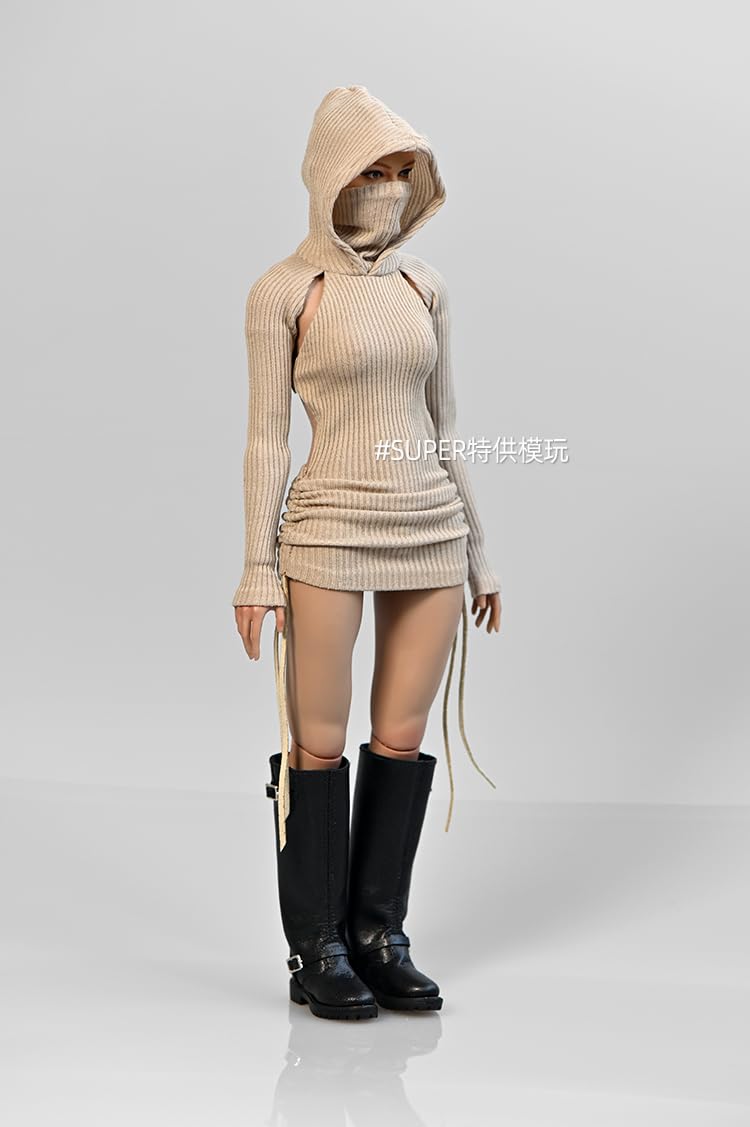 1/6 scale female figure doll accessories clothes hooded dress for 12 inch woman action figure