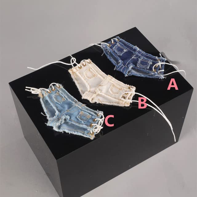 YSBRING CCTOYS CC024A 1/6 Scale Women's Shorts Sexy Tie Hot Pants for 12 Inch Female Collectible Action Figure Body (Blue)