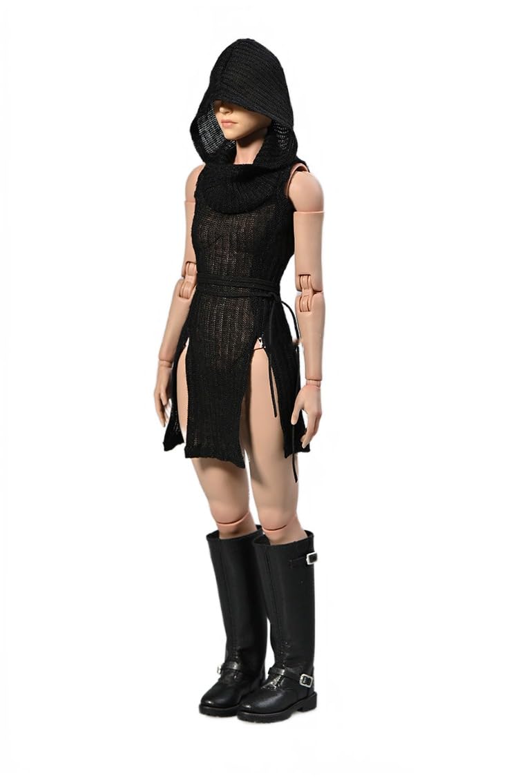 1/6 scale female figure doll accessories clothes hooded dress for 12 inch woman action figure