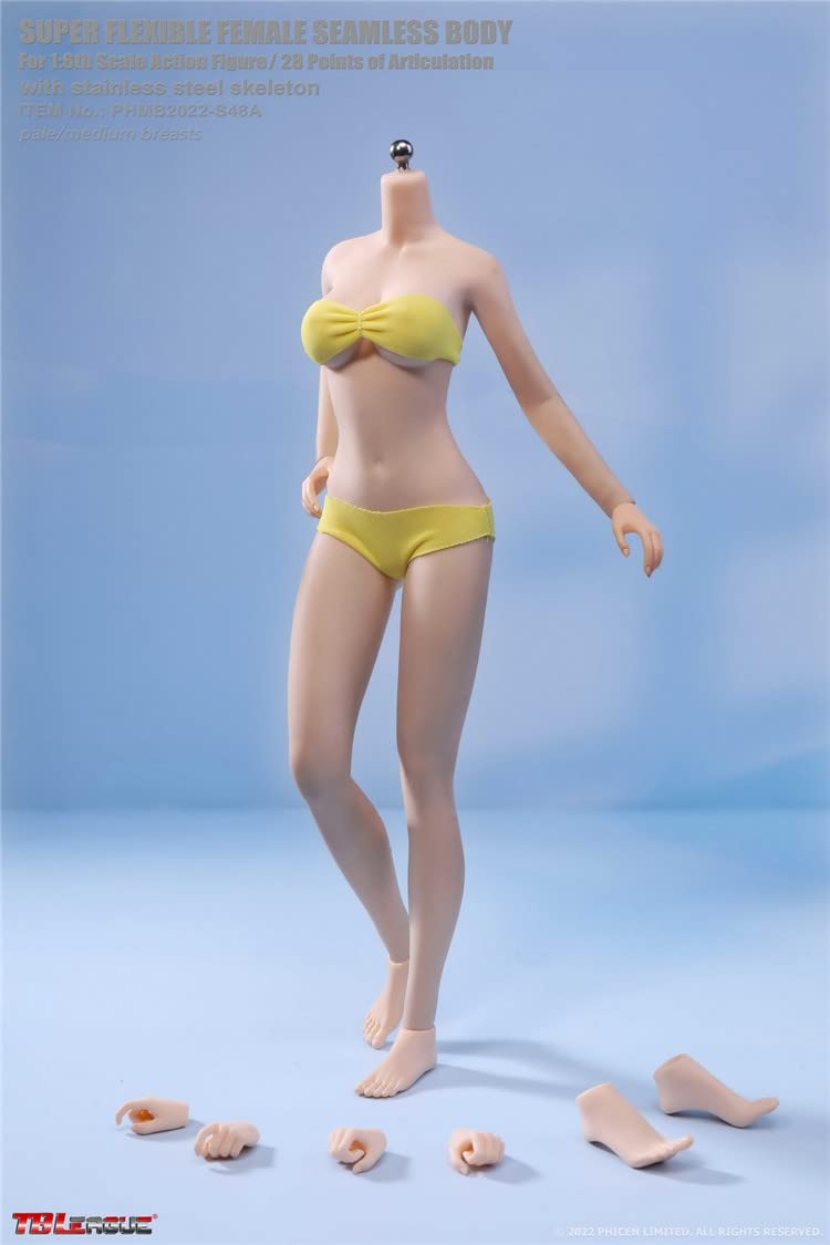 YSBRING TBLeague PHMB2022-S48A 1/6 Scale Super Flexible Female Seamless Body 12 Inch Collectible Action Figure Doll (Pale Skin, without head)