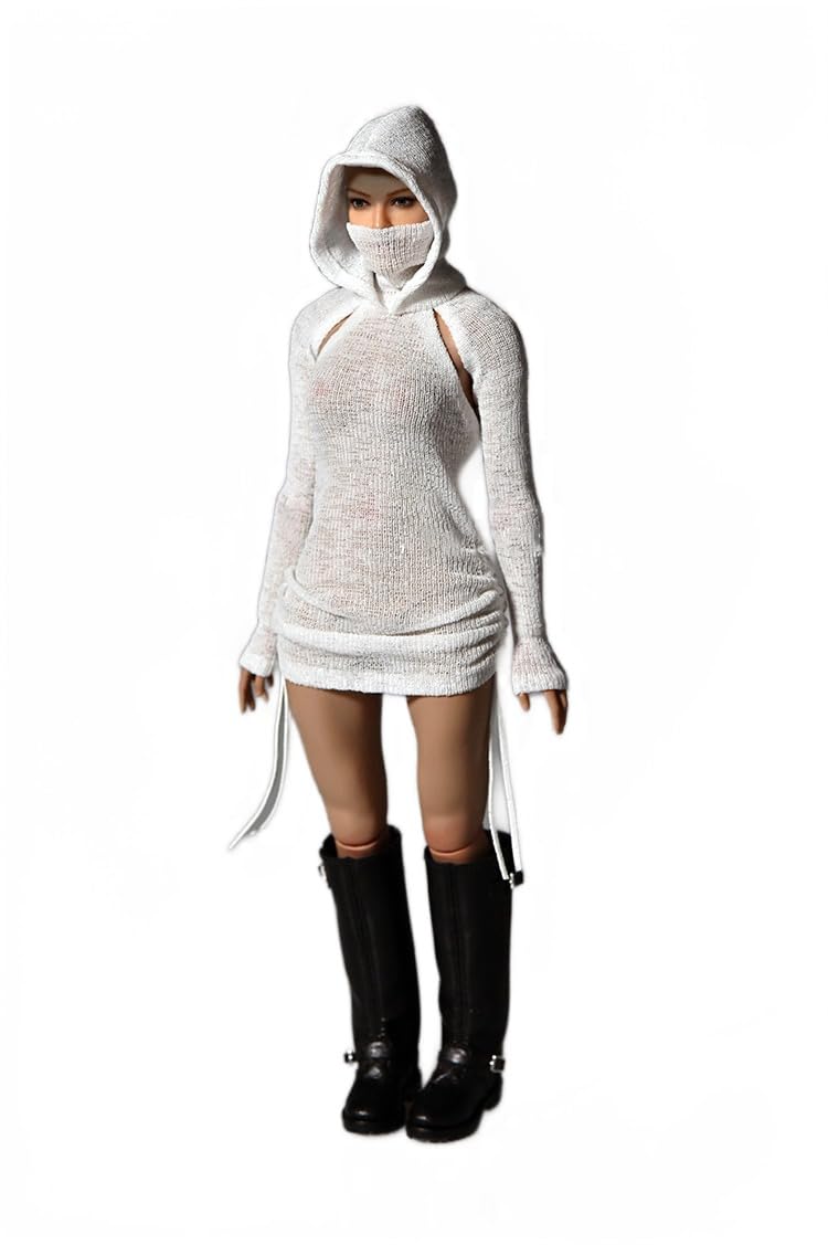 1/6 scale female figure doll accessories clothes hooded dress for 12 inch woman action figure