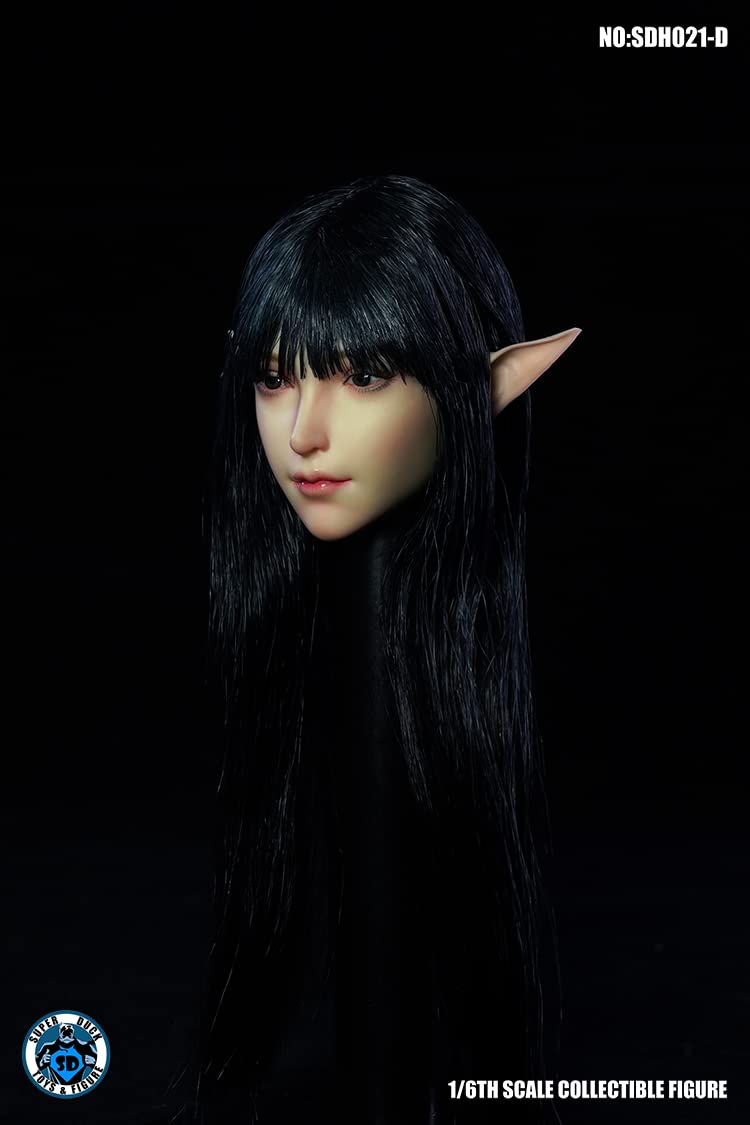 i8 TOYS SUPER DUCK SDH021 Night Elf 1/6 scale female accessories head sculpt for 12 inch collectible action figure D