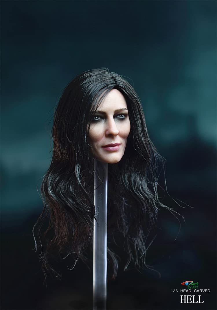 YSBRING BY-ART BY-T9 1/6 Scale Female Head Sculpture for 12 Inch Action Figure Body