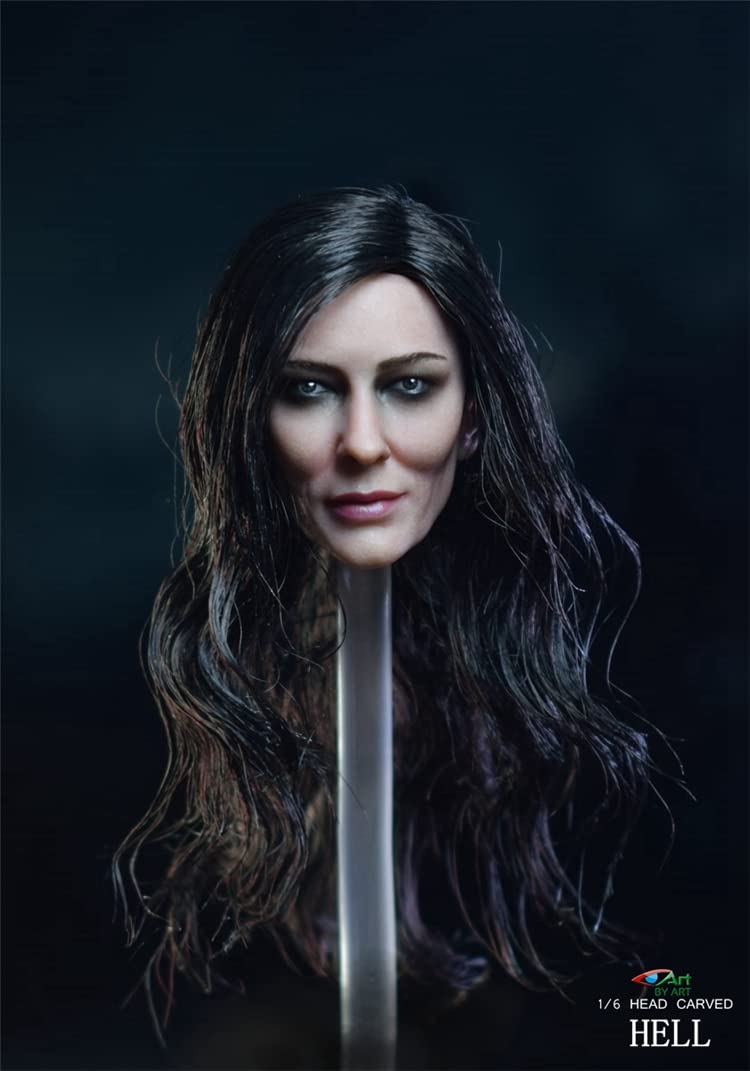 YSBRING BY-ART BY-T9 1/6 Scale Female Head Sculpture for 12 Inch Action Figure Body