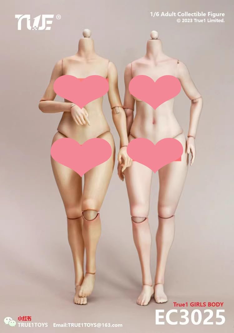 True1Toys 1/6 scale movable female body peaches buttocks version for 12 inch woman action figure