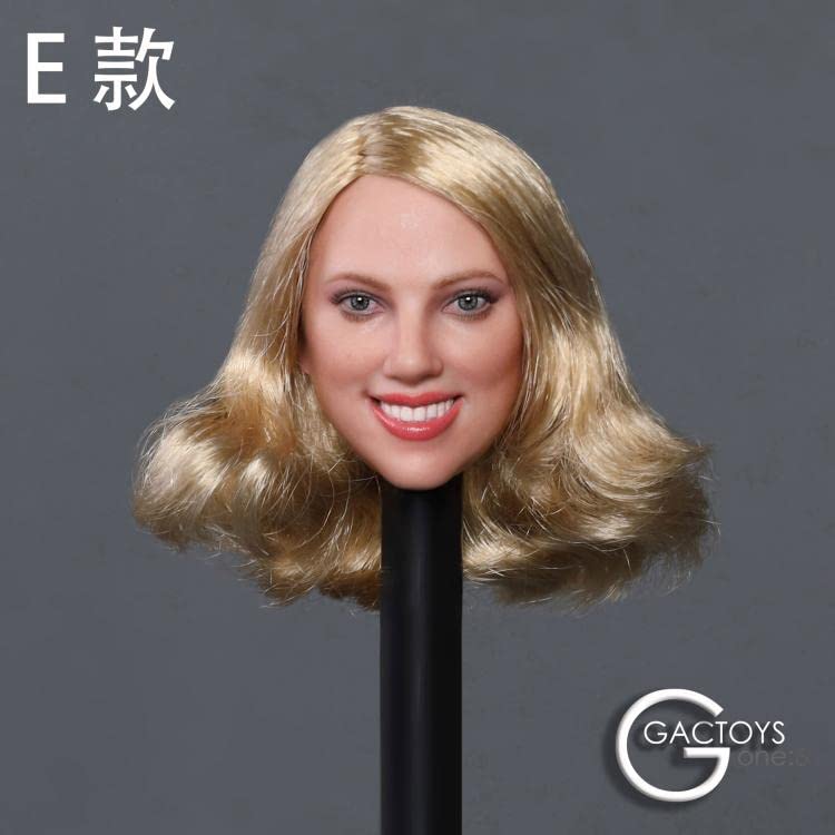 YSBRING GACTOYS GC033E 1/6 Scale Female Head Sculpt European and American Star Head Carving for 12 Inch Action Figure Doll