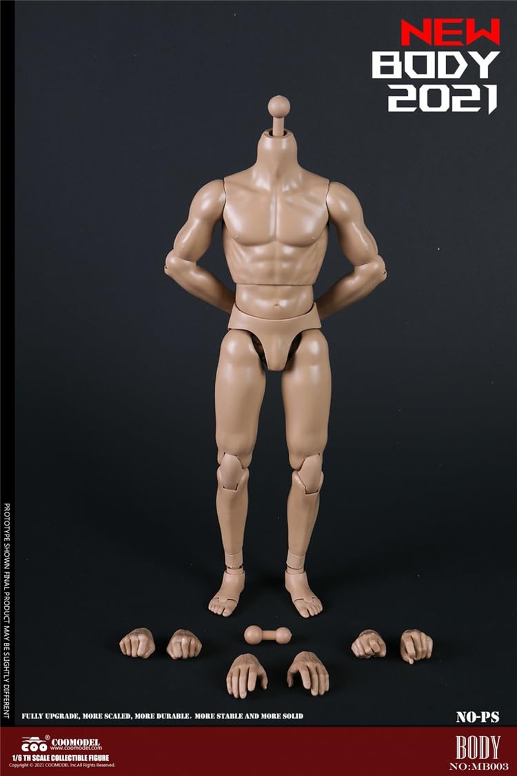 COOMODEL 1/6 Scale muscular man Super Flexible Figure Body 23.9cm Male Action Figure Body Without Head Sculpture