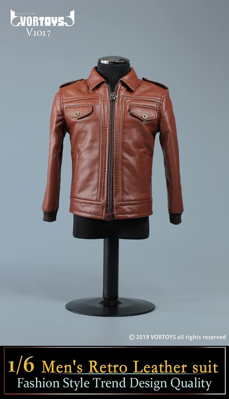 YSBRING VORTOYS V1017 1/6 Scale Men's Retro Leather Jacket Suit for 12 Inch Male Action Figure M31 Body (no body)
