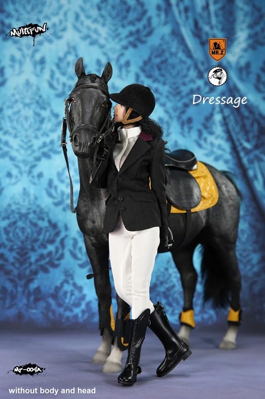 MR.Z MULTIFUN 1/6 scale Women's Equestrian Clothing Set with Racehorse Model for 12 inch female action figure MF004A